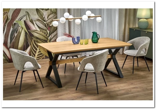 Стол обеденный Halmar HENRY 180 раскладной (натуральный/черный) заказать по цене 85 660 руб. в Ростове на Дону в интернет магазине