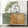 Тумба-комод Siena KOM2D3S дымчатый зеленый/дуб вотан BRW заказать по цене 35 040 руб. в Ростове на Дону в интернет магазине