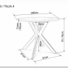 Стол обеденный Signal TALIA (эффект белого мрамора/черный) заказать по цене 26 644 руб. в Ростове на Дону в интернет магазине