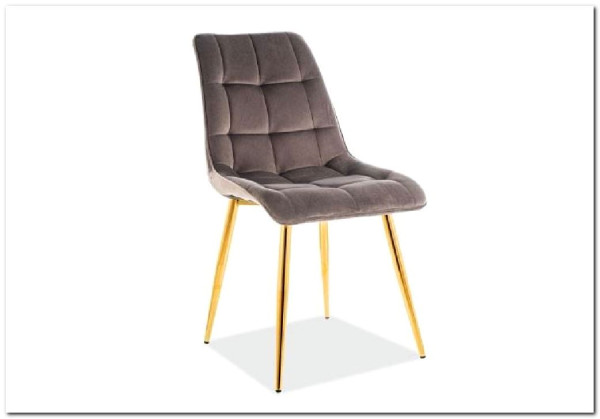 Стул кухонный Signal CHIC Velvet Bluvel 14 (серый/золотой) заказать по цене 10 726 руб. в Ростове на Дону в интернет магазине