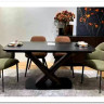 Стол BLANCO 160 MATT BLACK MARBLE SOLID CERAMIC / Орех, DISAUR заказать по цене 102 000 руб. в Ростове на Дону в интернет магазине