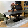 Стол BLANCO 160 MATT BLACK MARBLE SOLID CERAMIC / Орех, DISAUR заказать по цене 102 000 руб. в Ростове на Дону в интернет магазине