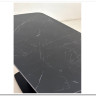 Стол BLANCO 160 MATT BLACK MARBLE SOLID CERAMIC / Орех, DISAUR заказать по цене 102 000 руб. в Ростове на Дону в интернет магазине