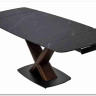 Стол BLANCO 160 MATT BLACK MARBLE SOLID CERAMIC / Орех, DISAUR заказать по цене 102 000 руб. в Ростове на Дону в интернет магазине