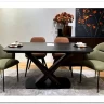 Стол BLANCO 160 MATT BLACK MARBLE SOLID CERAMIC / Орех, DISAUR заказать по цене 106 800 руб. в Ростове на Дону в интернет магазине