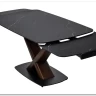 Стол BLANCO 160 MATT BLACK MARBLE SOLID CERAMIC / Орех, DISAUR заказать по цене 106 800 руб. в Ростове на Дону в интернет магазине