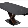 Стол BLANCO 160 MATT BLACK MARBLE SOLID CERAMIC / Орех, DISAUR заказать по цене 106 800 руб. в Ростове на Дону в интернет магазине
