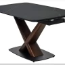 Стол BLANCO 160 MATT BLACK MARBLE SOLID CERAMIC / Орех, DISAUR заказать по цене 106 800 руб. в Ростове на Дону в интернет магазине