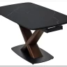 Стол BLANCO 160 MATT BLACK MARBLE SOLID CERAMIC / Орех, DISAUR заказать по цене 106 800 руб. в Ростове на Дону в интернет магазине