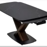 Стол BLANCO 160 MATT BLACK MARBLE SOLID CERAMIC / Орех, DISAUR заказать по цене 106 800 руб. в Ростове на Дону в интернет магазине