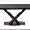 Стол BLANCO 160 MATT BLACK MARBLE SOLID CERAMIC / Орех, DISAUR заказать по цене 106 800 руб. в Ростове на Дону в интернет магазине