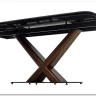 Стол BLANCO 160 MATT BLACK MARBLE SOLID CERAMIC / Орех, DISAUR заказать по цене 106 800 руб. в Ростове на Дону в интернет магазине