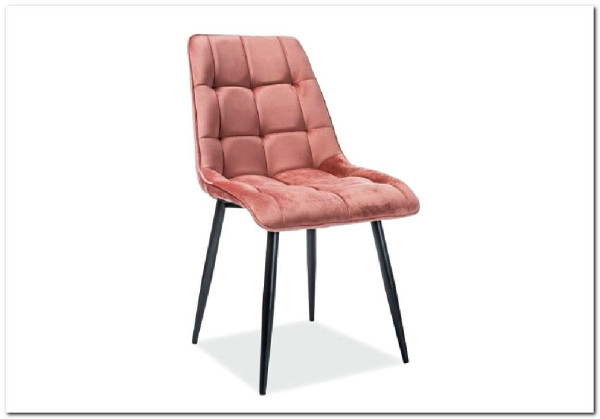 Стул кухонный Signal CHIC Velvet Bluvel 52 (античный розовый/черный) заказать по цене 9 962 руб. в Ростове на Дону в интернет магазине