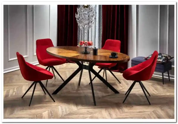 Стол обеденный Halmar LOCARNO (ореховый/черный) заказать по цене 43 730 руб. в Ростове на Дону в интернет магазине