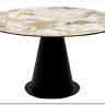 Стол TERAMO 135 GLOSS GRAND JADE SOLID CERAMIC, керамика, поворотн.механизм / Черный каркас, DISAUR заказать по цене 56 970 руб. в Ростове на Дону в интернет магазине