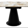 Стол TERAMO 135 GLOSS GRAND JADE SOLID CERAMIC, керамика, поворотн.механизм / Черный каркас, DISAUR заказать по цене 56 970 руб. в Ростове на Дону в интернет магазине