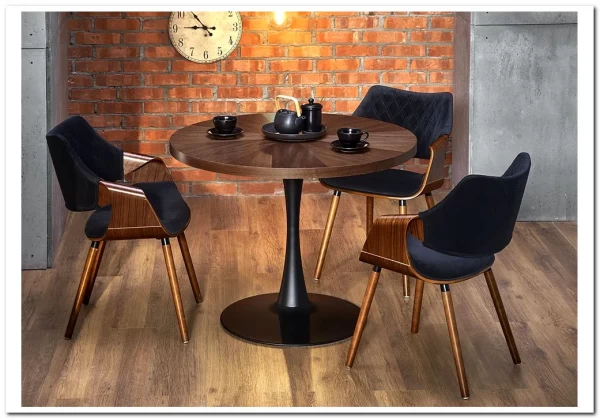 Стол обеденный Halmar CARMELO (орех/черный) заказать по цене 29 439 руб. в Ростове на Дону в интернет магазине