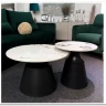 Комплект Halmar MAGNETA, 2 стола журнальных (белый мрамор/черный) заказать по цене 20 425 руб. в Ростове на Дону в интернет магазине