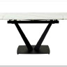Стол ALATRI 120 MATT WHITE MARBLE SINTERED STONE / BLACK заказать по цене 75 200 руб. в Ростове на Дону в интернет магазине