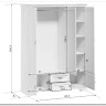 Купить Шкаф Кентаки SZF5D2S белый BRW  с доставкой по России по цене производителя можно в магазине Другая Мебель в Ростове на Дону