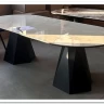 Стол ОРФЕЙ 240 нераскладной цвет ОНИКС (ONYX SABLE PULIDO), керамика / Черный каркас заказать по цене 101 050 руб. в Ростове на Дону в интернет магазине