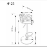 Стул барный Halmar H125 (серый/черный) заказать по цене 15 165 руб. в Ростове на Дону в интернет магазине