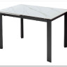 Стол CORNER 120 MATT WHITE MARBLE SOLID CERAMIC / BLACK заказать по цене 53 750 руб. в Ростове на Дону в интернет магазине
