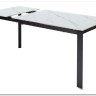 Стол CORNER 120 MATT WHITE MARBLE SOLID CERAMIC / BLACK заказать по цене 53 750 руб. в Ростове на Дону в интернет магазине