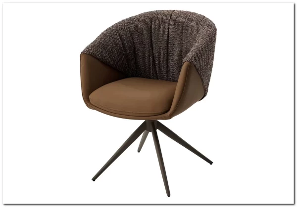 Стул ГИССЕН (GISSEN) 360 град., цвет КОФЕ HP032-08A PU / V885-1, экокожа / ткань / ЛАТТЕ, ®DISAUR заказать по цене 18 550 руб. в Ростове на Дону в интернет магазине