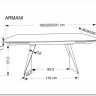 Стол обеденный Halmar ARMANI 165 (черный мрамор/черный) заказать по цене 93 836 руб. в Ростове на Дону в интернет магазине