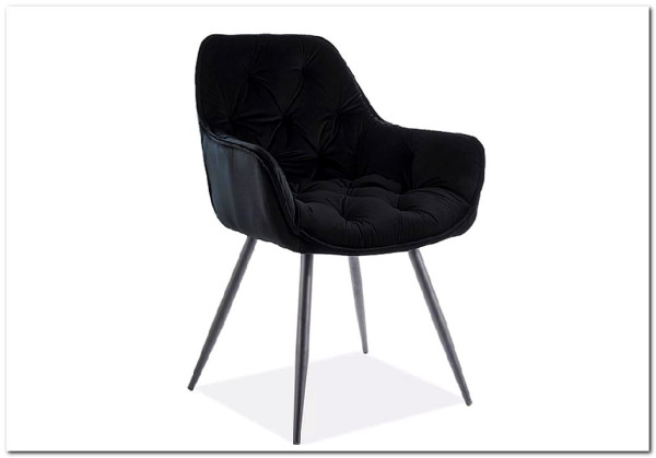 Стул кухонный Signal CHERRY Velvet Bluvel 19 (черный/черный мат) заказать по цене 14 573 руб. в Ростове на Дону в интернет магазине