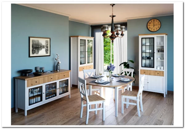 Мебель для гостиной из сосны Сканди белый воск заказать по цене 123 112 руб. в Ростове на Дону в интернет магазине