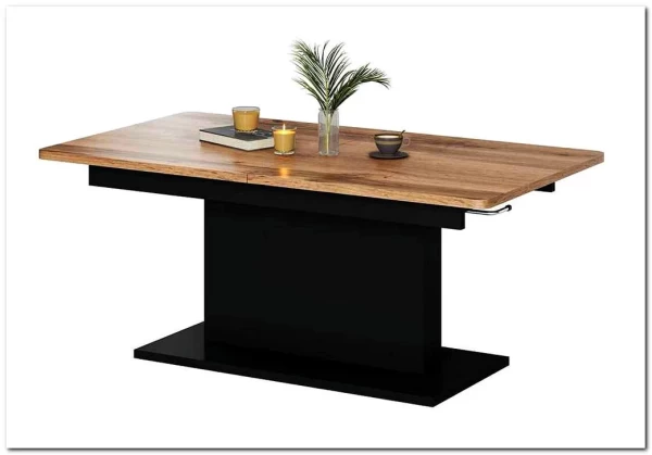 Стол-трансформер Halmar BUSETTI дуб вотан/черный мат заказать по цене 58 339 руб. в Ростове на Дону в интернет магазине