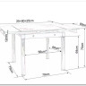 Стол обеденный Signal GD082 80 раскладной (орех винтажный/черный мат) заказать по цене 34 607 руб. в Ростове на Дону в интернет магазине