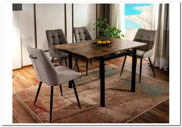 Стол обеденный Signal GD082 80 раскладной (орех винтажный/черный мат) заказать по цене 34 607 руб. в Ростове на Дону в интернет магазине