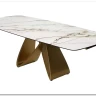 Стол ПАЛАСИО (PALACIO) 180 цвет KL-188 Контрастный мрамор матовый, итал керамика/ ШАМПАНЬ, ®DISAUR заказать по цене 149 150 руб. в Ростове на Дону в интернет магазине