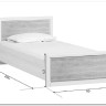 Купить Кровать Koen LOZ90x200 ясень снежный BRW с доставкой по России по цене производителя можно в магазине Другая Мебель в Ростове на Дону