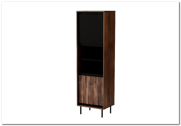 Витрина Halmar SWING W-1 (орех/черный) заказать по цене 32 054 руб. в Ростове на Дону в интернет магазине