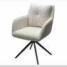 Стул MEADOW 360 град. поворот. Белый XD841-01, букле / черный каркас, DISAUR заказать по цене 15 615 руб. в Ростове на Дону в интернет магазине
