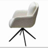 Стул MEADOW 360 град. поворот. Белый XD841-01, букле / черный каркас, DISAUR заказать по цене 15 615 руб. в Ростове на Дону в интернет магазине