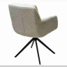 Стул MEADOW 360 град. поворот. Белый XD841-01, букле / черный каркас, DISAUR заказать по цене 15 615 руб. в Ростове на Дону в интернет магазине