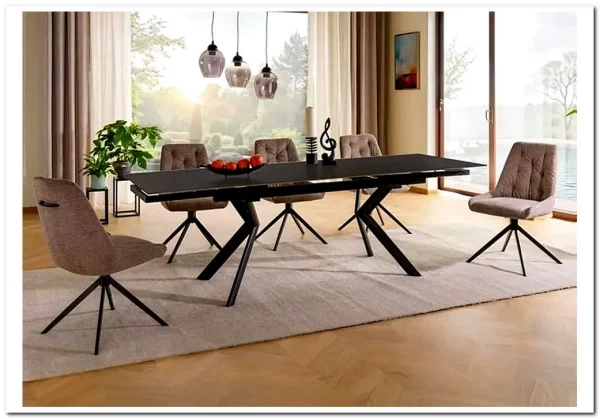 Стол обеденный Signal NORTON 160 (черный/черный) заказать по цене 86 973 руб. в Ростове на Дону в интернет магазине