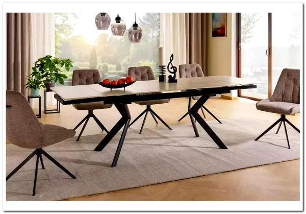 Стол обеденный Signal NORTON 160 (травертин/черный) заказать по цене 86 973 руб. в Ростове на Дону в интернет магазине