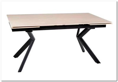 Стол обеденный Signal NORTON 160 (травертин/черный)