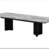 Стол АДАЖИО 240 (320) см MINERAL STONE NATURAL, керамика / Черный каркас заказать по цене 123 150 руб. в Ростове на Дону в интернет магазине