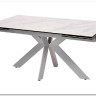 Стол BELLUNO 160 MARBLES KL-99 Белый мрамор матовый итальянская керамика/ белый каркас заказать по цене 99 320 руб. в Ростове на Дону в интернет магазине