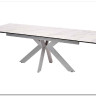 Стол BELLUNO 160 MARBLES KL-99 Белый мрамор матовый итальянская керамика/ белый каркас заказать по цене 99 320 руб. в Ростове на Дону в интернет магазине