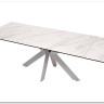 Стол BELLUNO 160 MARBLES KL-99 Белый мрамор матовый итальянская керамика/ белый каркас заказать по цене 99 320 руб. в Ростове на Дону в интернет магазине