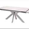 Стол BELLUNO 160 MARBLES KL-99 Белый мрамор матовый итальянская керамика/ белый каркас заказать по цене 99 320 руб. в Ростове на Дону в интернет магазине