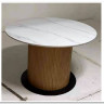 Стол MESA D120 цвет БЕЛЫЙ МРАМОР M326 / Каркас OAK, DISAUR заказать по цене 68 300 руб. в Ростове на Дону в интернет магазине